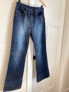 J Crew Mid-Rise Classic Bootcut Flare Jean Dark Rinse Denim Like-New Size 8